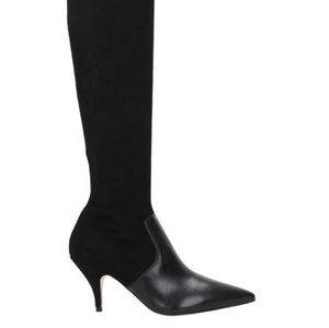 TORY BURCH BOOTS GEORGINA WOMEN SUEDE BLACK